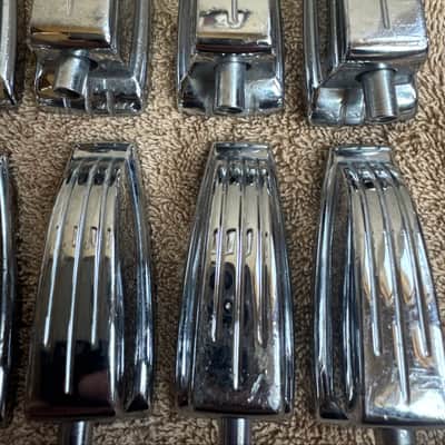Ludwig Lot of 10 Vintage Large Classic Bass Drum or Tom Lugs - Lot #3 70s - Chrome image 4
