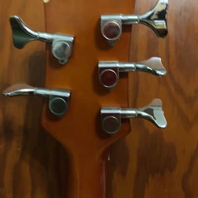 Branson 5-string fretless resonator bass - Burst image 4