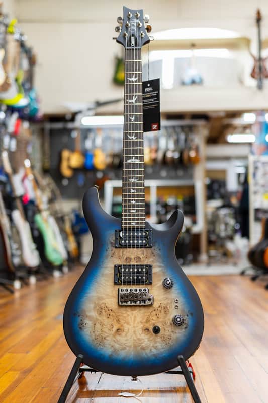 PRS SE Exotic Custom 24-08 Poplar Burl  2025 - Lake Blue Midnight Burst - Satin image 1