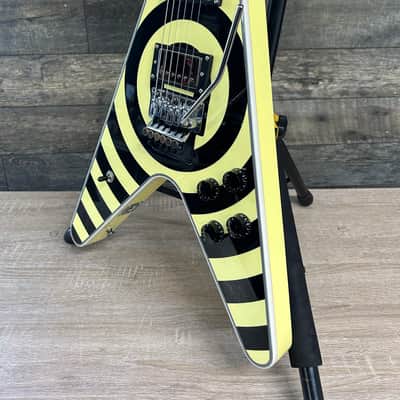 Firefly Elite Flying V Zakk Wylde Bullseye Tribute Guitar w/ 1980s Original Floyd Rose #1803 image 5