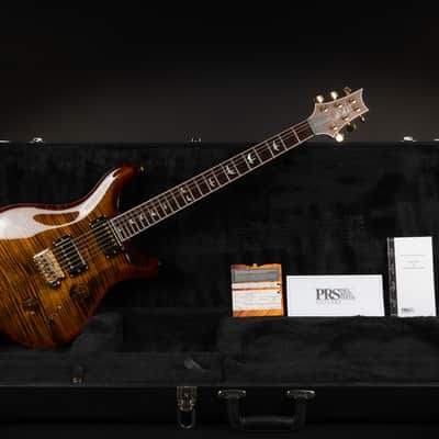 2015 PRS 30th Anniversary Wood Library Custom 24 Flame 10-Top - Black Gold | USA Core Solid Rosewood Neck Gold Hardware Kloppmann HB57 Pickups | CoA OHSC image 2