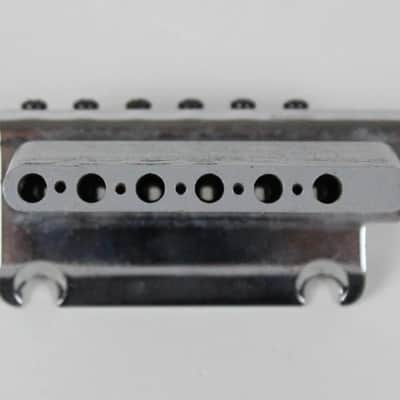 2002 Fender American Standard Stratocaster USA Chrome Guitar Bridge w/Original Bolts and Screws image 5