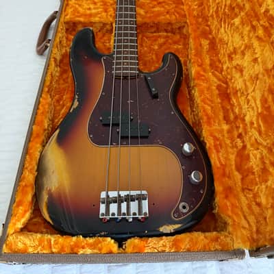 2019 Fender Custom Shop Limited Edition 1960 Precision Bass Heavy Relic  2019 - 3-tone Sunburst Nitro image 1