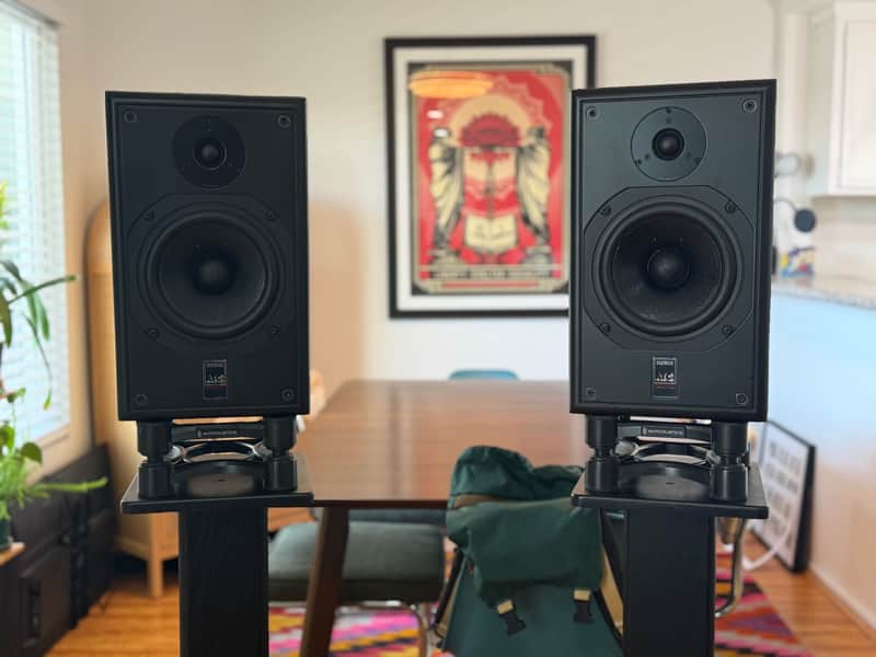 ATC SCM12 Pro Passive Studio Monitors – Consecutive Pair + IsoAcoustics & Floor Stands image 1