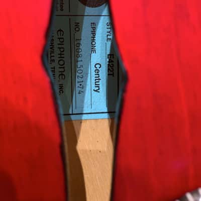 Epiphone Inspired '66 Century upgraded Gibson P90 Pickup Left Handed Guitar image 5