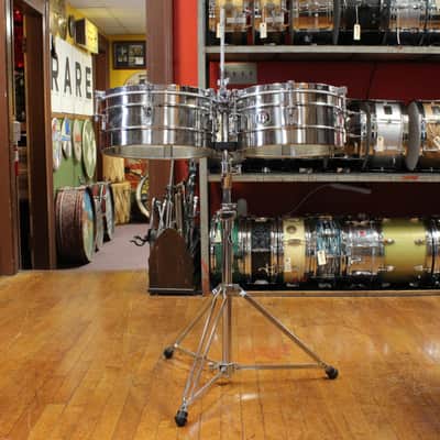LP Signature Tito Puente 13" and 14" Timbales with Stand image 1