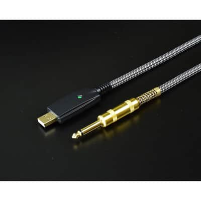 Guitar To Usb Cable Adapter - Usb To 1/4" Ts Electric Bass Guitar Cord For Recording,Quarter Inch Male Jack To Computer Usb Interface,Nylon Braided, Ofc Shield,Plug-And-Play Connection,10Ft image 2