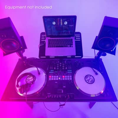 Gravity FDJT 01 DJ Desk with Adjustable Loudspeaker and Laptop Trays image 18