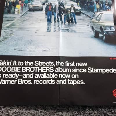 Original Doobie Brothers Takin' It To The Streets Store Promotional Poster 1976 Promo Ultra RARE image 3