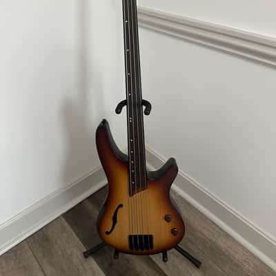 Ibanez SRH500F-NNF Bass Workshop Fretless Soundgear 2017 - Present - Natural Browned Burst Flat image 1