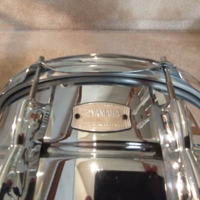 Yamaha Stage custom 10 lug extra deep 6.5 x 14 inch snare drum brilliant chrome excellent image 2