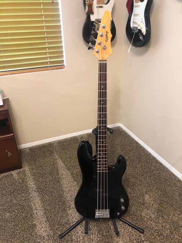 Epiphone Bat Wing Accu-Bass Jr. 90's - Black | Reverb