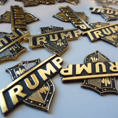 Vintage 1960's  Japan "Trump" Guitar Headstock Badge/Emblem/Logo N.O.S. DISTRESSED/DAMAGED image 4