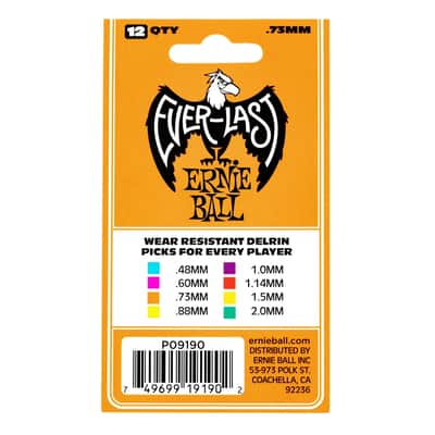 Ernie Ball Everlast Delrin Picks 12 Pack - Orange .73mm image 3