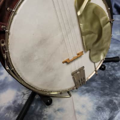 Vintage RARE 1925 Prewar The Gibson TB-2 Tenor Banjo Original Rest Pickguard Hardshell Case image 5