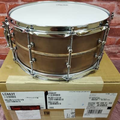 Ludwig Copper Phonic 6.5x14" Raw Patina Finish Copper Snare Drum Tube Lugs LC663T | NEW | Made in the USA | Authorized Dealer image 5
