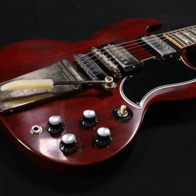 Gibson Custom Shop 1964 SG Standard Reissue w/ Maestro Vibrola VOS Cherry Red - SGSR64VOCHNM1 674 image 1
