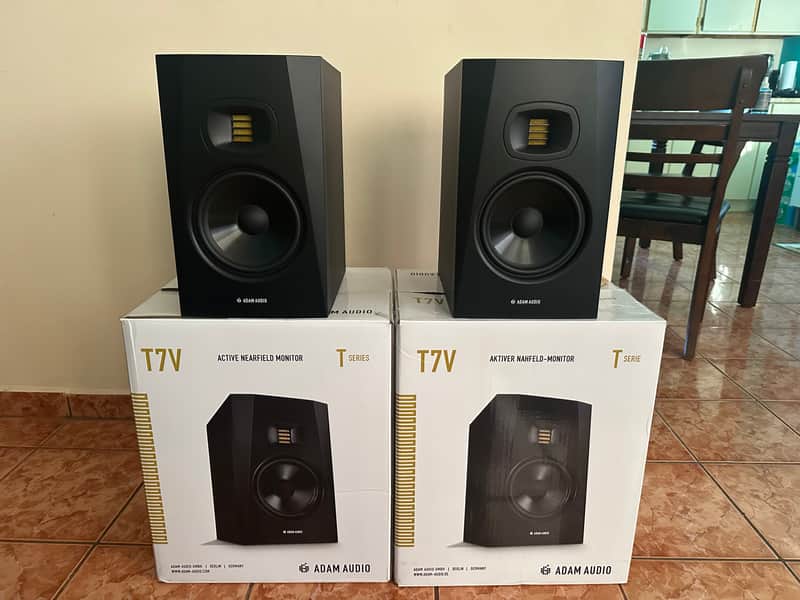 ADAM Audio T7V 7" Active Studio Monitors (Pair) 2010s - Black image 1