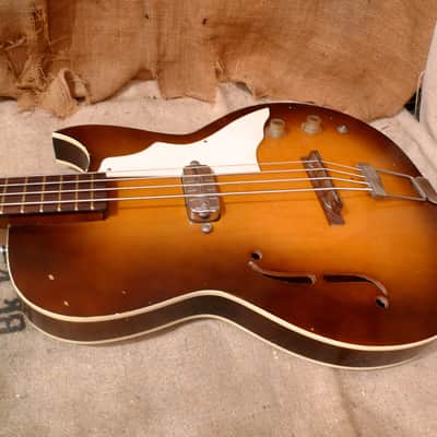 Kay Hollow Body Bass Guitar 1950's Sunburst image 14