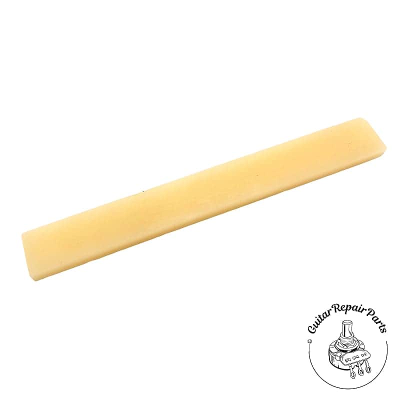 Bone Acoustic Guitar Saddle Blank, Long, 4.25" x .5" x .16" - Unbleached Bone image 1