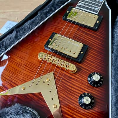 (2022) Gibson Custom Shop Dave Mustaine Signature Flying V EXP - Red Amber Burst image 11