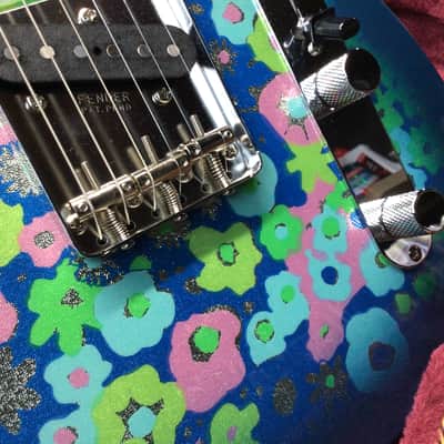 Fender 69 classic flowered blue telecaster MIJ image 9
