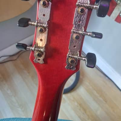 Tempo semi-hollow Violin shaped guitar - 1960s - Red Gloss image 6