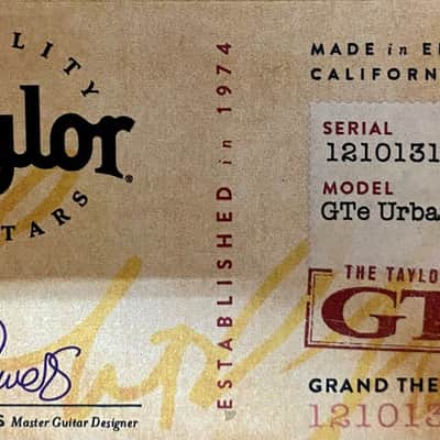 Taylor GTE Urban Ash Grand Theater Acoustic Electric Guitar with Aero Case Ser# 1210131020 imagen 9