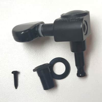 1 Black Wilkinson Left Side machine head with kidney bean button, staight screw image 2