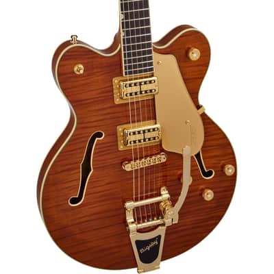 Gretsch LTD Broadkaster Semi-hollowbody Electric Guitar - Roundup Orange Stain image 2