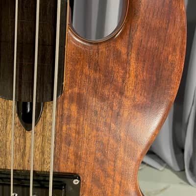 Wal Custom 1983 MKI Mark1 Fretless Bass Left Handed With Flamed Hydua Facings (Original Owner) image 3