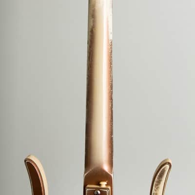 Danelectro  Longhorn Guitarlin Model 4123 Semi-Hollow Body Electric Guitar (1960), ser. #6020, black chipboard case. image 9