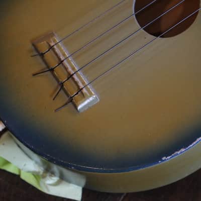 1930's Gretsch G9101 Camp Ukulele Blue Burst + Cool Vintage Case image 5