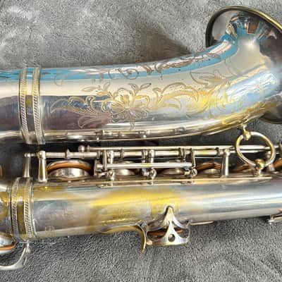 SELMER Balanced Action Alto saxophone JUST OVERHAULED 1938 - Silver plated Bild 9
