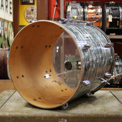 1950s Gretsch Broadkaster Outfit in Midnight Blue Pearl 14x22 9x13 16x16 image 15