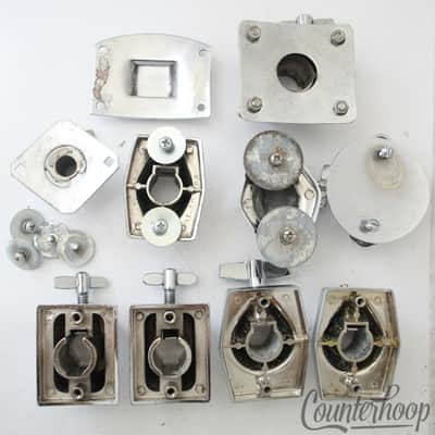 *Pearl 10x Tom Drum Mounts Japan Chrome L-Arm+Clip+Tube Post Vintage 60s-70s-80s image 4