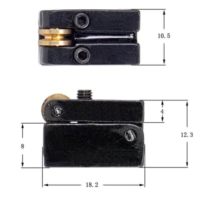 6Pcs Headless Guitar Bridge Tremolo Saddles Set image 5