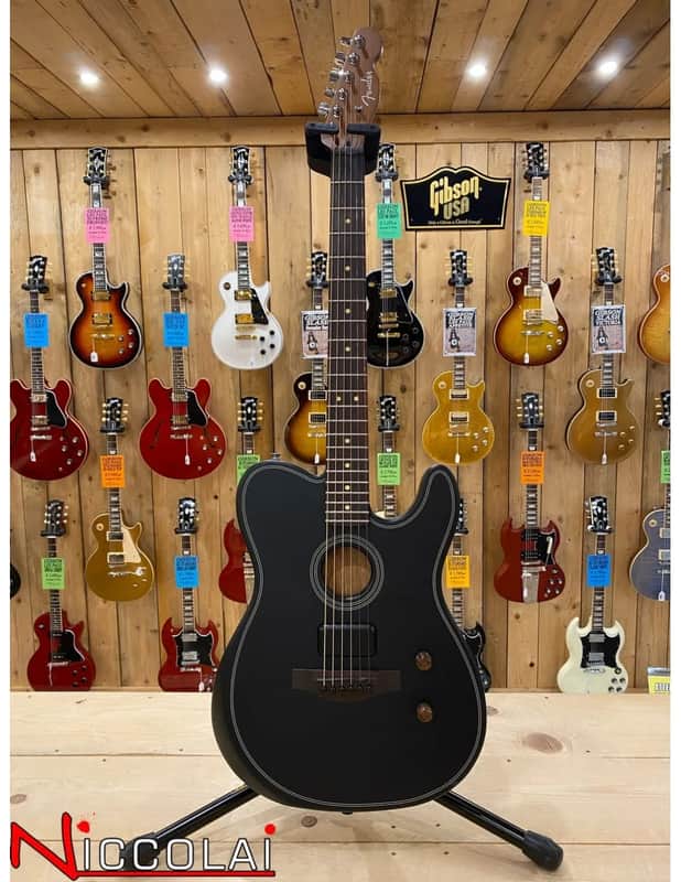 FENDER Acoustasonic Standard Telecaster, Black image 1