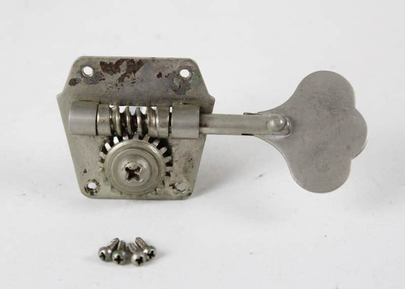 1957 1958 1959 Vintage Fender Precision/Jazz Bass Single Tuner Kluson Reverse Wind Pre-CBS USA ~Honest PATINA~ image 1