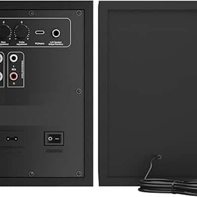 Dual-Mode 2.0 Studio Monitors, Active Monitor Speakers for Near Field Music Production, Bluetooth 5.3 Wireless Computer PC Monitor Gaming Bookshelf Speakers(Pair, Black) image 3