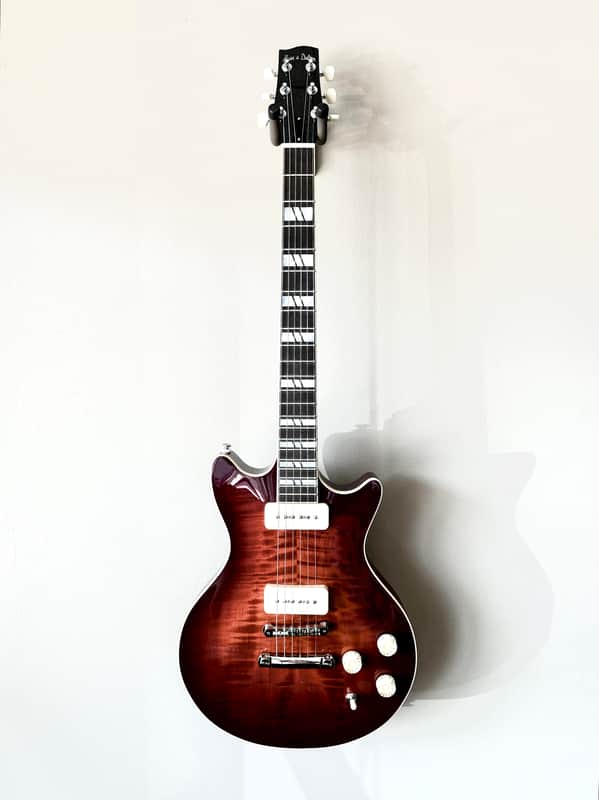 Huss and Dalton Meridian DC Custom - Angel-Step Flame Top - Fralin P-90s image 1