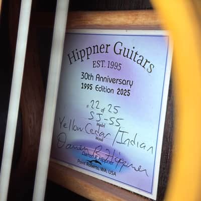 Darren Hippner SJ-55 Handmade Luthier Acoustic Guitar Cedar / Rosewood 2025 image 12