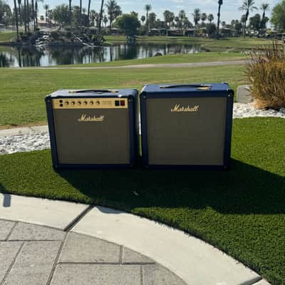 Marshall Studio Classic SC20C "JCM 800 Lead Series" 20-Watt 1x10" Guitar Combo 2020 W/ Matching 1x12 SC112 EXT Cabinet - - Present - Navy Blue Levant image 7