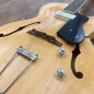 Guild T-100 Slim Jim with P90 Blonde 1960 (Serial 12433) image 7