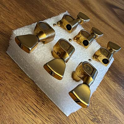Vintage Gibson-branded Schaller M6 180 gold tuners - '78 original 3x3 set - Norlin Era Les Paul Custom image 10