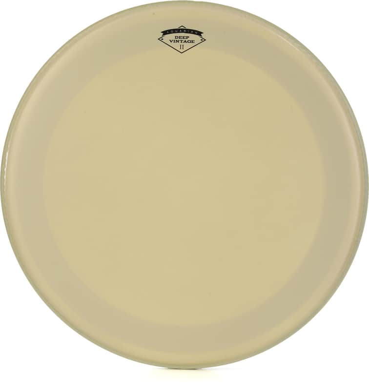 Aquarian Deep Vintage II Super Kick Bass Drumhead - 22 inch (2-pack) Bundle image 1