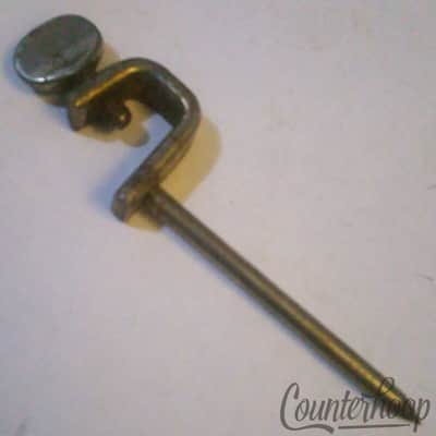 Leedy Bass Drum Clamp-On Spur Mount Fixed Spike/Leg Nickel Vintage 10s-20s 2 7/8 image 1