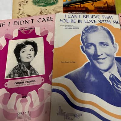Lot of 17 Old Vintage Sheet Music Connie Francis, Zip-A-Dee-Doo-Dah, Dave Coleman, & More image 4