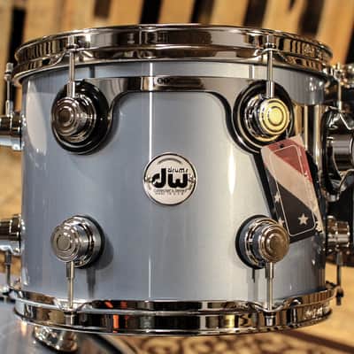 DW Collector's Maple/Mahogany Blue Mist Metallic Drum Set - SO#1105550 image 4