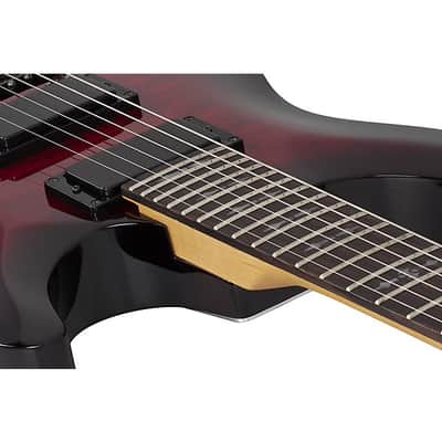 Schecter Guitar Research Demon-6 Electric Guitar Crimson - Red Burst image 10